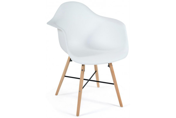 Кресло Secret De Maison CINDY (EAMES) (mod. 919) дерево береза/металл/сиденье пластик, 61*60*82см, белый/white with natural legs Кресло Secret De Maison CINDY (EAMES) (mod. 919) дерево береза/металл/сиденье пластик, 61*60*82см, белый/white with natural legs