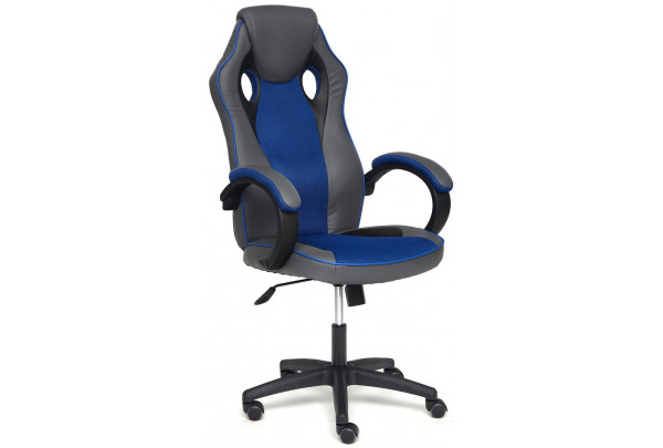 Кресло RACER GT new кож/зам/ткань, металлик/синий, 36/10 Кресло RACER GT new кож/зам/ткань, металлик/синий, 36/10