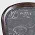 Cтул Secret De Maison Esmee ( mod.EE-SC ) дерево гевея, 96х55х46см, antique walnut (античный орех А010), ткань Французское письмо №F788-2 Cтул Secret De Maison Esmee ( mod.EE-SC ) дерево гевея, 96х55х46см, antique walnut (античный орех А010), ткань Французское письмо №F788-2