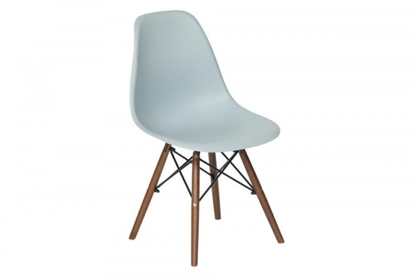 Стул Secret De Maison CINDY (EAMES) (mod. 001) дерево береза/металл/сиденье пластик, 53*46*80см, серый/grey, ножки - dark brown/темно-коричневый
