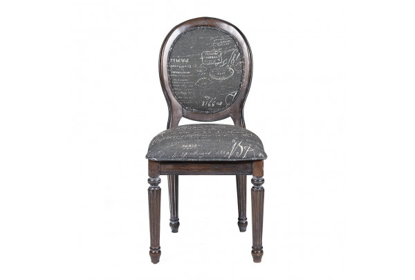 Cтул Secret De Maison Parisa ( mod. PA-SC ) дерево гевея, 97х55х46см, antique walnut (античный орех А010), ткань Французское письмо №F788-2 Cтул Secret De Maison Parisa ( mod. PA-SC ) дерево гевея, 97х55х46см, antique walnut (античный орех А010), ткань Французское письмо №F788-2