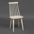 Стул BURRIS (mod. 6001) дерево гевея, 43х49,5х91,5см, ivory white (слоновая кость)