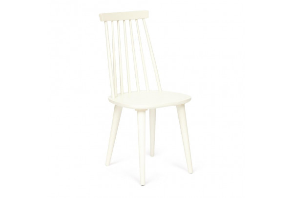 Стул BURRIS (mod. 6001) дерево гевея, 43х49,5х91,5см, ivory white (слоновая кость)