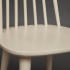 Стул BURRIS (mod. 6001) дерево гевея, 43х49,5х91,5см, ivory white (слоновая кость)