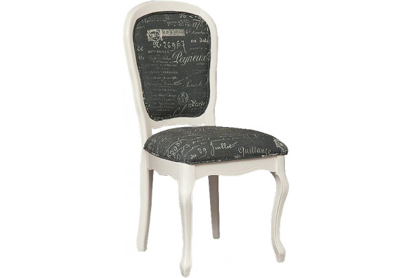 Cтул Secret De Maison Esmee ( mod.EE-SC ) дерево гевея, 96х55х46см, butter white (слоновая кость), ткань Французское письмо №F788-2 Cтул Secret De Maison Esmee ( mod.EE-SC ) дерево гевея, 96х55х46см, butter white (слоновая кость), ткань Французское письмо №F788-2