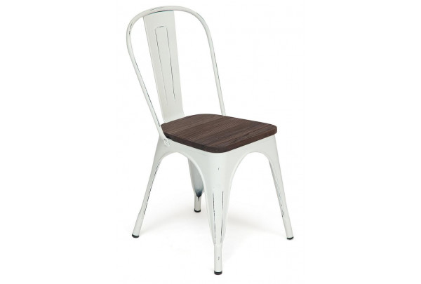 Стул Secret De Maison VIP Loft Chair (mod. 011) металл/сиденье: дерево береза, 36*36*85см, butter white vintage Стул Secret De Maison VIP Loft Chair (mod. 011) металл/сиденье: дерево береза, 36*36*85см, butter white vintage