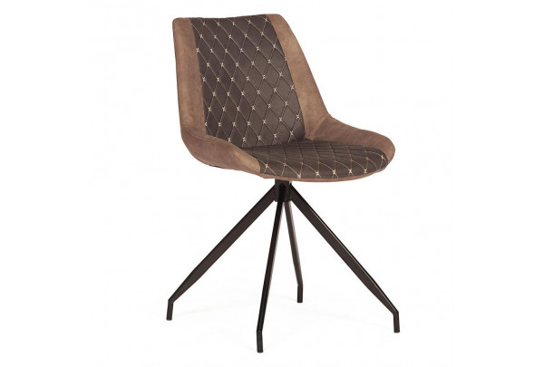 Стул KELT ( mod. 8799 ) металл,ткань наппа, 50 х 60 х 84 х 49,5 см, черный/коричневый