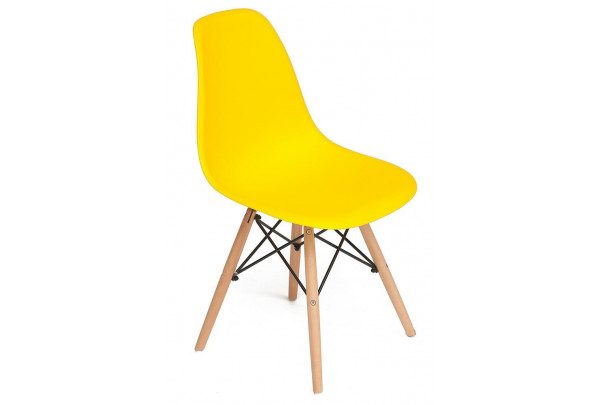 Стул Secret De Maison CINDY (EAMES) (mod. 001) дерево береза/металл/сиденье пластик, 53*46*80см, желтый/yellow Стул Secret De Maison CINDY (EAMES) (mod. 001) дерево береза/металл/сиденье пластик, 53*46*80см, желтый/yellow